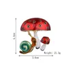 Broches jaune rouge émail broche champignon escargot femmes enfant hommes alliage plantes Banquet fête broche dame chapeau sac accessoires