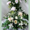 Decorative Flowers Artificial Green Plant Leaves Rattan Table Flag Flower Row Arrangement Wedding Decoration String Party Trailing