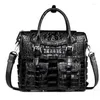 Briefcases LINSHE Crocodile Business A Briefcase Handbag Professional Men's Bags The Large Capacity Fashion