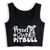 Tanques femininos Top topo orgulhoso proprietário Pitbull Cool Vintage Print Y2K Tops feminino BLUSAS MUJER DE MODA 2023 VERANO GYM TAND Women