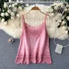 CAMISOLELE TOBLIS CROYSIER TOPS KOBIETY BOHO Odzież Vintage Haft Hafdery Trim Cami Top V Neck Sleveless Spaghetti Pasek Summer Camisole 230503