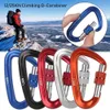 5 PCSCARABINERS 12/25KN ALUMINIUM Climbing Security Master Lock Professional Safety Carabiner D Shape Hooks Outdoor Ascend Protective Equipment P230420