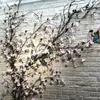 Décoratif Fleurs Costume Artificielle Magnolia Arbre Plante Toile de Fond Ensemble Soie Orchidée Fleur Paysage Tenture Maison De Noce Décoration