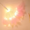 Strängar fjärrkontroll fjäder fyrverkerier stränglampor diy hängande 100beds led lätt girland lykta julfest hemrum dekorerad
