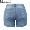 Frauen Shorts Sommer Denim Casual Fashion Lose Loch Jeans mit Pockets Street Booty 230428