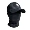 Kapelusze czapki zewnętrzne wojskowe czapki baseballowe Maska pełna twarz Zestaw haftowany czaszka Baseball Cap Outdoor wędkarstwo wędkarskie Hat J230502