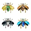 Broches pins 1 stcs schattige trui accessoires sieraden mode big crystal bee dier glanzende strass broche voor vrouwen