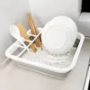 Organization Foldable Dish Rack Kitchen with Drain Hole Bowl Spoon Chopsticks Tableware Plate Organizer Holder Silicone Home Storage