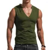 Canotte da uomo Taglia US Uomo Slim Fit T-shirt senza maniche Gilet 2023 Uomo estivo Solid Casual Traspirante Scollo a V Bianco Grigio Nero