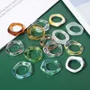 Ringas de banda moda moda vintage simples anel estético acetato colorido acrílico grosso redonda para mulheres acessórios de jóias