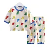 Pajamas Children's Pajamas Sets Summer Air-conditioned Clothes for Girls Boys Sleepwear Baby Underwear Suit Toddler Pijama 1-10T 230503