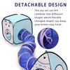 Toys 3 in 1 Cat Tunnel for Indoor Cube Tent Toys Combo Collapsible Interactive Pet Tubes with Play Ball Bell for Puppy Kitten Rabbit