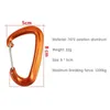 5 PCSCarabiners Type D Carabiner With Lock Professional Climbing Carabiner D Shape Mountaineering Buckle Hook Safety Lock Outdoor Survival Gear P230420