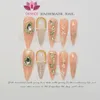 Valse nagels handgemaakte stiletto -pers op nagel professioneel ontwerp Volledige omslag Japans gedecoreerde manicuree Wearable Nail Art XS S M L Size Nail 230428