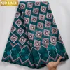 Tyg SJD LACE 2022LATEST African Cotton Lace Fabric High Quality Brodery Nigerian Swiss Voile Lace 5yards plagg Material A2637