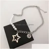 Łańcuchy sztuczny naszyjnik łańcucha perłowego dla kobiet gwiazdy wisiorki naszyjniki żeńskie trend szyi sier kolor mody prezent dhgarden dhr04