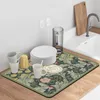 Tapis Coussinets Tapis de séchage pour vaisselle imprimé Tapis de vidange de café super absorbant Vaisselle Tapis de drainage Tapis à séchage rapide Cuisine Vaisselle Set de table Z0502