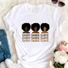 Women's T Shirts Every Shade Melanin Colored Printed Cotton Women Tshirt Black Women's Summer O-Neck Pullovers Short Sleeve Top