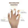 Nail Practice Display Silikon Nail Art Equipment Practice Hand w 100pcs False Nails Flexible Maniküre Trainning Prothetisches Handmodell für Anfänger 230428