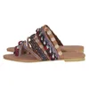 Slippare Zomer Dames Summer Artisanal Sandals Flip-Flops Handgjorda grekiska stil Boho Flip Flop bekväma kvinnor