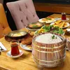 زجاجات التخزين Hangiri Sushi oke أغطية أرز تبريد وعاء ياباني الملحقات اليابانية باخرة حوض خلط خشبي