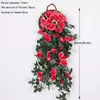 Dekorativa blommor 80 cm konstgjorda hängande rosen Vine Home Wedding Party Balkong Decor Outdoor Diy Garland Plants Fake Flower