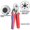 Tang Tubular Terminal Drincing Tools Mini Electrical Pliers Hsc8 64a/640.2510mm²237awg660.256mm²高精度クランプセット