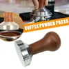 Tampers 51 mm53mm58 mm Espresso Koffie Traweitje Aluminium Coffee Distributeur Niveaus Gereedschap Boon Pershamer met houten handgreep 230503