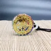 Chains Seven Chakras Pendant Energy Natural Crushed Stone Crystal Ogan Necklace Orgonite Can Be Customized Personalized Coin