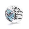 Charms Rhinestone Heart Snap Button Mother Daughter Friend Jewelry Findings 18Mm Metal Snaps Buttons Diy Bracelet Jewellery Drop Del Dhjnu