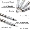 Markers Metal Mechanical Pencils Set with Lead Refills Drafting Automatic Pencil 03 05 07 09 13 20mm 2B HB For Art Supplie 230503