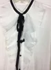 Robes décontractées mode 2023 noir et blanc Patchwork femmes Mini Robe à lacets volants couture bureau dames a-ligne Robe