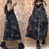 Jupes 22 femmes automne Denim robes haute rue Style imprimer grande poche Furcal Vintage ample femme marée jarretelle jupe