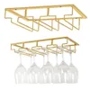 Organização copos de vinho rack sob armário stemware rack vinho vidro cabide cremalheiras fio suporte vidro fping