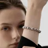 Kedjor oregelbunden boll pärlkedja halsband för kvinnor enkla minimalistiska halsband handgjorda punk coola eleganta smycken