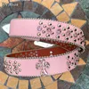 Pasy punk Western Belts Women luksus Ceinture femme ceinture homme kryształowy pin butded bluckle men y2k pasek cinto de strass 230428