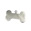 Cadeias 5/10/50pcs Charms de osso para cachorro 25 43mm Tag em branco estampagem pingente de aço inoxidável metal para colares de diy fabricação de jóias