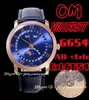 OM 6654 VILLERET Calendrier perpétuel Montre de luxe pour homme Calibre 6654 Mouvement mécanique automatique avec boîtier en acier fin 316L 40 mm. Or bleu