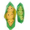 Pea Pod Plush Toy Cute Bean Pea Shape Sleeping Pillow Creative Holiday Gift Can Be Cleaned Disassembled Filled Plant Doll