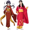 Etnik Giyim Kadın Anime Bungou Sokak Köpekleri Cosplay Kimono Cadılar Bayramı Karnaval Parti Kostümleri Geleneksel Japon Yukata Kıyafetleri