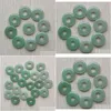 Charms runda ssorterade 18mm cirkel Donut Green Aventurine Natural Stone Crystal Pendants för halsbandstillbehör smycken gör droppe dhodc