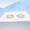 Mode unisexe 925 Sterling Silver D Couleur Moissanite Boucles d'oreilles Créoles pour Hommes Femmes Nice Gift Studs