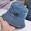 Nowy projektant kapelusz rybaka luksusowy wysokiej jakości odwrócony trójkąt czapka przeciwsłoneczna dla mężczyzn i kobiet Retro Denim Trend w modzie prosty wszechstronny