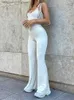 Jumpsuits voor dames rompers cuteandpsycho backless y2k casual solide witte mouwloze esthetische streetwear chic voor vrouwen Harajuku overalls T230504