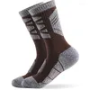 Chaussettes pour hommes Chaussettes de sport professionnelles pour hommes en plein air Garder au chaud Cyclisme Course à pied Randonnée Ski Thermique Printemps Hommes Équipage