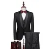 Herrenanzüge Blazer Herren 3-teilig Neueste Mantel-Hose-Designs Smoking Burgund Revers Partykleid Bräutigam Anzug Männer für Hochzeit Blazer Jacke