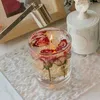 Scented Candle Essential Oil Aromatherapy Candle Jelly Wax True Flower Senior Girl Sleeping Room Durable Fragrance Decoration Set with Hand Gif P230504