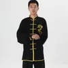 Vêtements Ethniques Costumes Uniformes Manches Longues Tai Chi Chinois Traditionnel Folk Taiji Marche En Plein Air Matin Sprots Pour Hommes FemmesEthnique EthnicEt