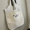Tasarımcı çanta plaj çantaları lüks marka içi boş mektup saman çantalar çanta moda dokuma crossbody çanta