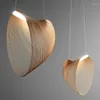 Pendant Lamps Bird's Nest Led Lights Wooden Table Kitchen Dining Room Chandelier Home Decor Ceiling Hanging Lighting Lusters